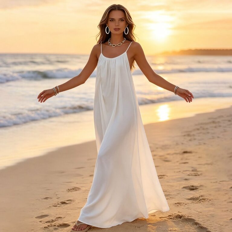 Dresses 6934 Relaxed Camisole Beach Maxi Dress