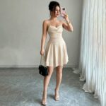 Dresses 6658 Ruched Cowl-Neck Camisole Dress