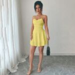 Dresses 6658 Ruched Cowl-Neck Camisole Dress